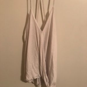 Abercrombie White Cross Body Thin Strapped Top